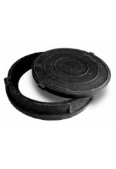 Люк колодезный полимерный, тип С до 6 т старой формы черный