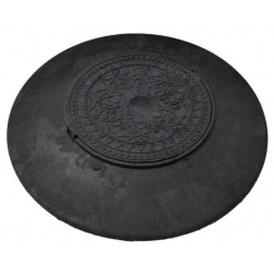 Перекрытие смотрового колодца с крышкой черного цвета, наружн. диаметр 1070мм