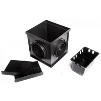 Дождеприемник пластиковый Aquastok 300х300х297, класс B125, 2 перегородки, корзина для мусора