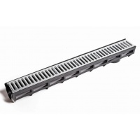 Лоток Aquastok AQUA-TOP DN90 H100 A15 1000х135х100 с оцинкованной решеткой