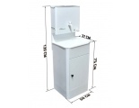 Умывальник Весна Мини с ЭВН, 1,25кВт, тумба, бак 11л, пластиковая мойка 42х37, белый