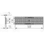 Решетка пластиковая ячеистая Aquastok Norma DN100, 500*136, класс нагрузки А15