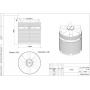 Емкость 3000 литров цилиндрическая (черный) Polimer Group V-3000