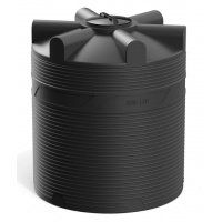 Емкость 3000 литров цилиндрическая (черный) Polimer Group V-3000