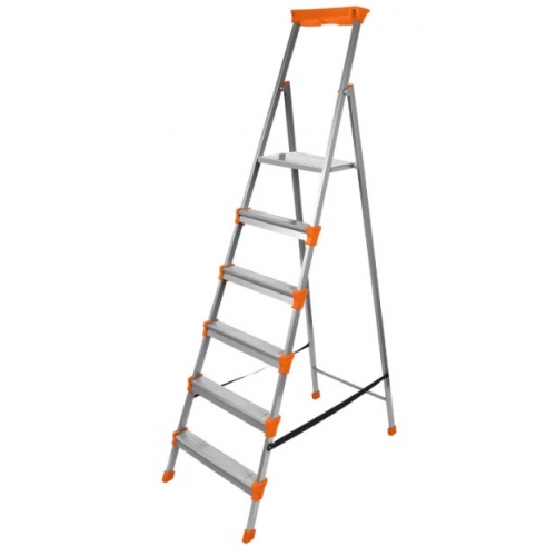 Стремянка стальная Nika 6 ступеней с лотком купить в интернет магазине Санрай73