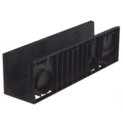 Лоток водоотводный пластиковый Aquastok ЛВП Norma DN200, 1000*260*280, класс нагрузки C250