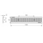 Решетка штампованная оцинкованная Aquastok Norma DN200, 1000*245*22, класс нагрузки А15, щелевая