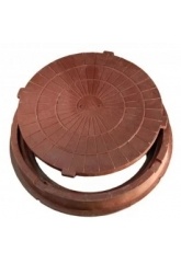 Люк колодезный полимерный, тип Л до 3 т облегченный коричневый