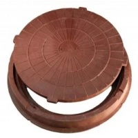 Люк колодезный полимерный, тип Л до 3 т облегченный коричневый