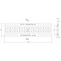 Решетка чугунная щелевая Aquastok Norma DN100, 500*136, класс нагрузки C250