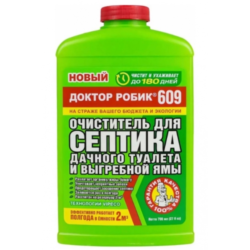 Очиститель для септика и дачного туалета 0,798л Доктор Робик купить в интернет магазине Санрай73