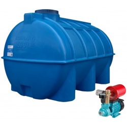 Емкость 1500 литров овально-горизонтальная Aquaplast с насосной станцией Vector Pump PQ 40-SET
