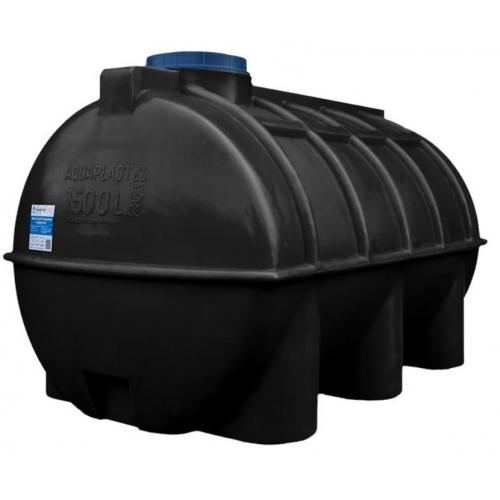 Емкость 1500 литров овально-горизонтальная Aquaplast, черный купить в интернет магазине Санрай73