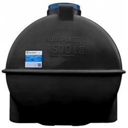 Емкость 1500 литров овально-горизонтальная Aquaplast, черный