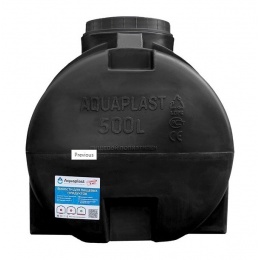 Емкость 500 литров овально-горизонтальная Aquaplast, черный