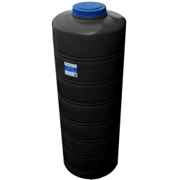 Емкость 1000 литров овально-вертикальная Aquaplast, черный