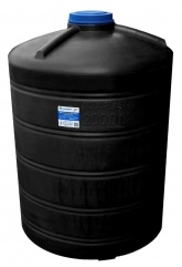 Емкость 2000 литров овально-вертикальная Aquaplast, черный