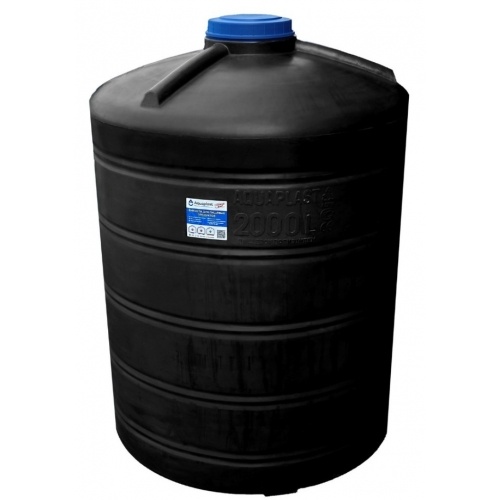 Емкость 2000 литров овально-вертикальная Aquaplast, черный купить в интернет магазине Санрай73
