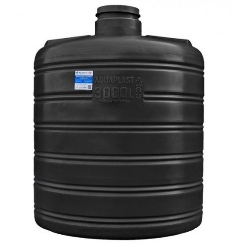 Емкость 3000 литров овально-вертикальная Aquaplast, черный купить в интернет магазине Санрай73
