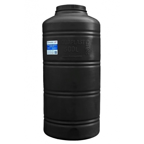 Емкость 500 литров овально-вертикальная Aquaplast, черный купить в интернет магазине Санрай73