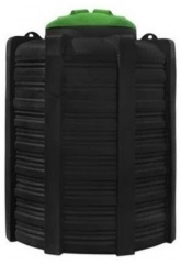 Емкость 3000 литров овально-вертикальная подземная Aquaplast, черный