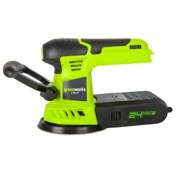 Эксцентриковая шлифовальная машина Greenworks G24ROS, 24V, 125 мм, 3000-12000 об/мин, амплитуда 3.2 мм, без АКБ и ЗУ (3100107)