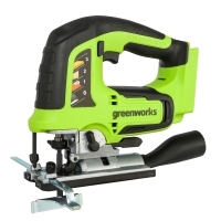 Лобзик Greenworks GD24JS, 24V, бесщеточный, 100 мм, 800-3000/мин, LED, без АКБ и ЗУ (3601407)