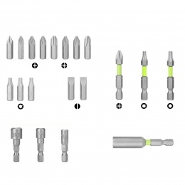 Набор бит Greenworks в кейсе, 20 предметов (2944407)