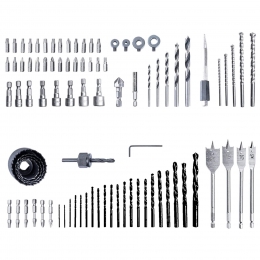 Набор сверл, бит и коронок Greenwork в кейсе, 90 предметов (2944607)
