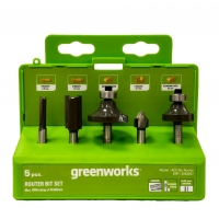 Набор фрез Greenworks с хвостовиком 6,35 мм (5 шт.) для кромочного фрезера 2953207