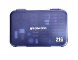 Набор оснастки для граверов Greenworks, 216 предметов в кейсе (3503507)