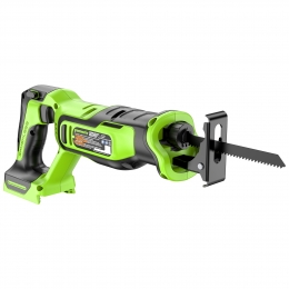 Пила сабельная Greenworks GPT-BLRS-1, 24V, бесщеточная, 0-3000/мин, 115 мм, без АКБ и ЗУ (1200607)