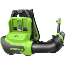 Ранцевая воздуходувка аккумуляторная Greenworks Арт. 2408107, 40V, бесщеточная, без АКБ и ЗУ