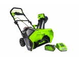 Снегоуборщик аккумуляторный Greenworks 40V, 51 см, с 1хАКБ 4 Ач и ЗУ
