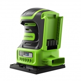 Плоская шлифовальная машина Greenworks G24SS14, 24V, 115x140мм, 5500 об/мин, амплитуда 1,6 мм, без АКБ и ЗУ (3100507)