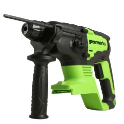 Перфоратор Greenworks GD24SDS2, 24V,бесщеточный, 2 Дж, 4500 уд/мин, 24 мм, без АКБ и ЗУ (3803007)