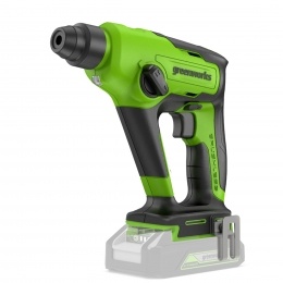 Перфоратор Greenworks GD24SDS1, 24V, бесщеточный, 1,2 Дж, 4800 уд/мин, 12 мм, без АКБ и ЗУ (3803107)