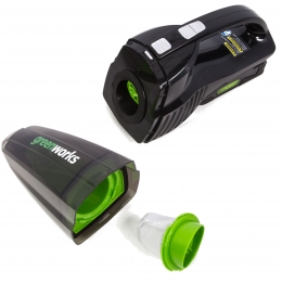 Пылесос автомобильный Greenworks G24HV, 24V, сухая / влажная уборка, 0,5 л, без АКБ и ЗУ (4700007)