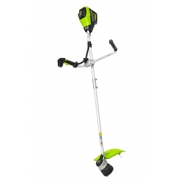 Триммер аккумуляторный Greenworks Арт. 2108407, 60V, 40 см, бесщеточный с велосипедной ручкой, без АКБ и ЗУ