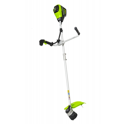 Триммер аккумуляторный Greenworks Арт. 2108407UB, 60V, 40 см, бесщеточный с велосипедной ручкой, с 1хАКБ 4Ач и ЗУ купить в интернет магазине Санрай73