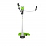 Триммер аккумуляторный Greenworks TB201H, Арт. 2112407, 82V, 2,0 кВт, 46 см, c трехлопастным ножом и кусторезом, бесщеточный, без АКБ и ЗУ 