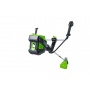 Триммер аккумуляторный Greenworks TB201H, Арт. 2112407, 82V, 2,0 кВт, 46 см, c трехлопастным ножом и кусторезом, бесщеточный, без АКБ и ЗУ 