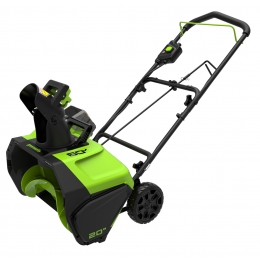 Снегоуборщик аккумуляторный Greenworks Арт. 2602907UG, 60V, 51 см, бесщеточный, c 1хАКБ 5Ач и ЗУ