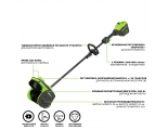 Снегоуборщик аккумуляторный Greenworks Арт. 2603207UG, 60V, 30 см, с регулируемым направлением выброса, бесщеточный, c 1хАКБ 5Ач и ЗУ