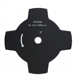 Стальной 4-х лопастной нож для триммеров Greenworks 40V, 60V, 82V, Арт, 2905907