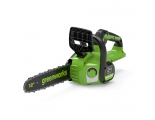 Цепная пила аккумуляторная Greenworks Арт. 2007007UB, 24V, 30см, бесщеточная, c 1хАКБ 4 Ач и ЗУ