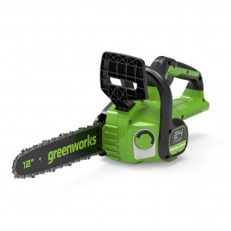 Цепная пила аккумуляторная Greenworks Арт. 2007007UB, 24V, 30см, бесщеточная, c 1хАКБ 4 Ач и ЗУ