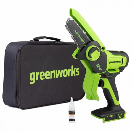 Пила цепная аккумуляторная мини Greenworks G24MCS10K2, 24V, 10см, c АКБ 2АЧ и ЗУ купить в интернет магазине Санрай73