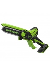 Пила цепная аккумуляторная мини Greenworks GD24CSMNX, 24V, 15см, бесщеточная, без АКБ и ЗУ