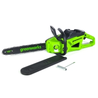 Цепная пила аккумуляторная Greenworks Арт. 2008807UB, 40V, 40 см, 2000 Вт, бесщеточная,   c 1хАКБ 4 Ач И ЗУ